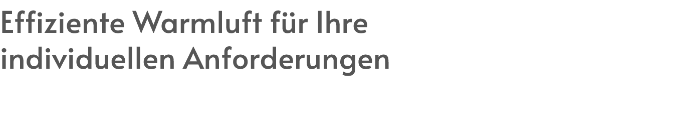 Effiziente Warmluft f r Ihre individuellen Anforderungen