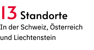 13 Standorte In der Schweiz, sterreich und Liechtenstein